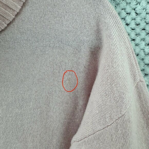 Ann Taylor Sweater Womens XS Pink Cashmere Turtle Neck Oversized Contemporary - Picture 6 of 11